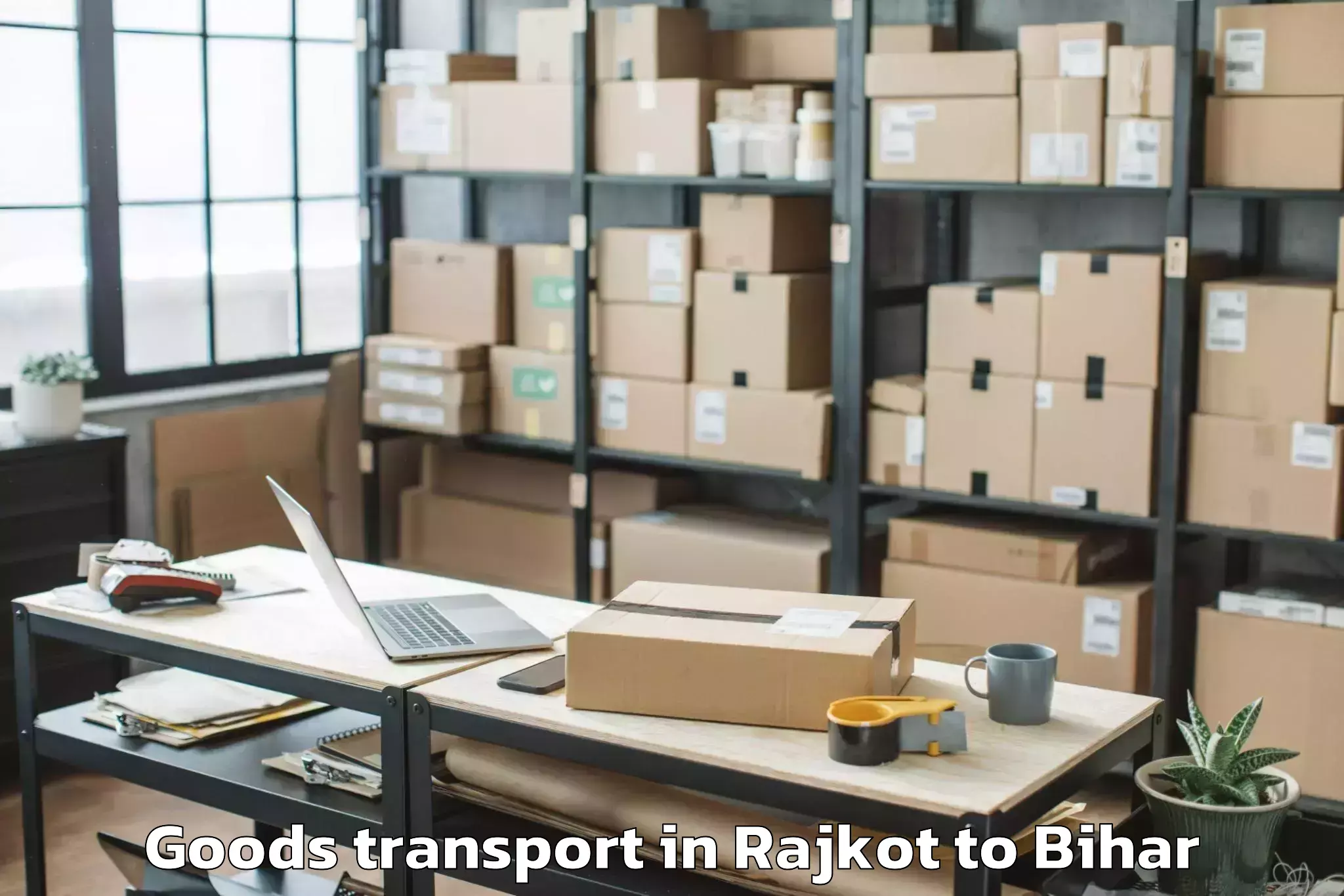 Top Rajkot to Maheshkhunt Goods Transport Available